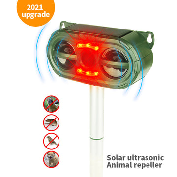 2024 Upgraded Solar Animal Repellent, Cat Repellent Outdoor, Squirrel Repellent, Deer Repellent, Ultrasonic pest Repeller, Waterproof Motion Detection